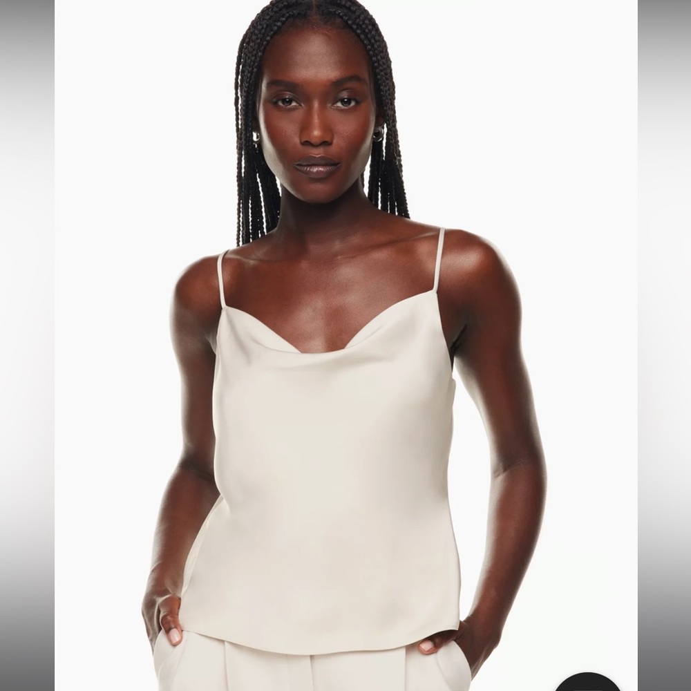 NWT Aritzia Babaton cowl neck camisole Denude color